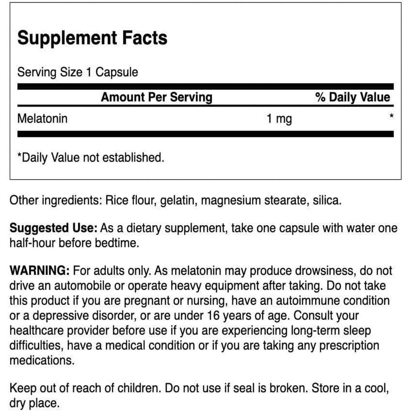 Melatonin, 3mg – 120 caps - Afbeelding 3