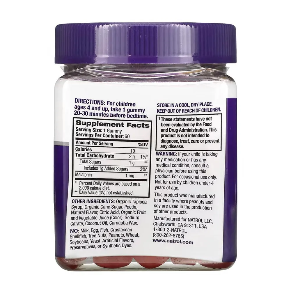 Natrol Kids Melatonin Berry Gummies (60 Gummies, Berry) - Afbeelding 4