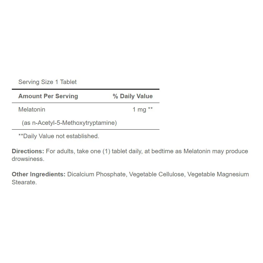 Puritan's Pride Melatonin 1 mg (90 Tablets) - Afbeelding 4