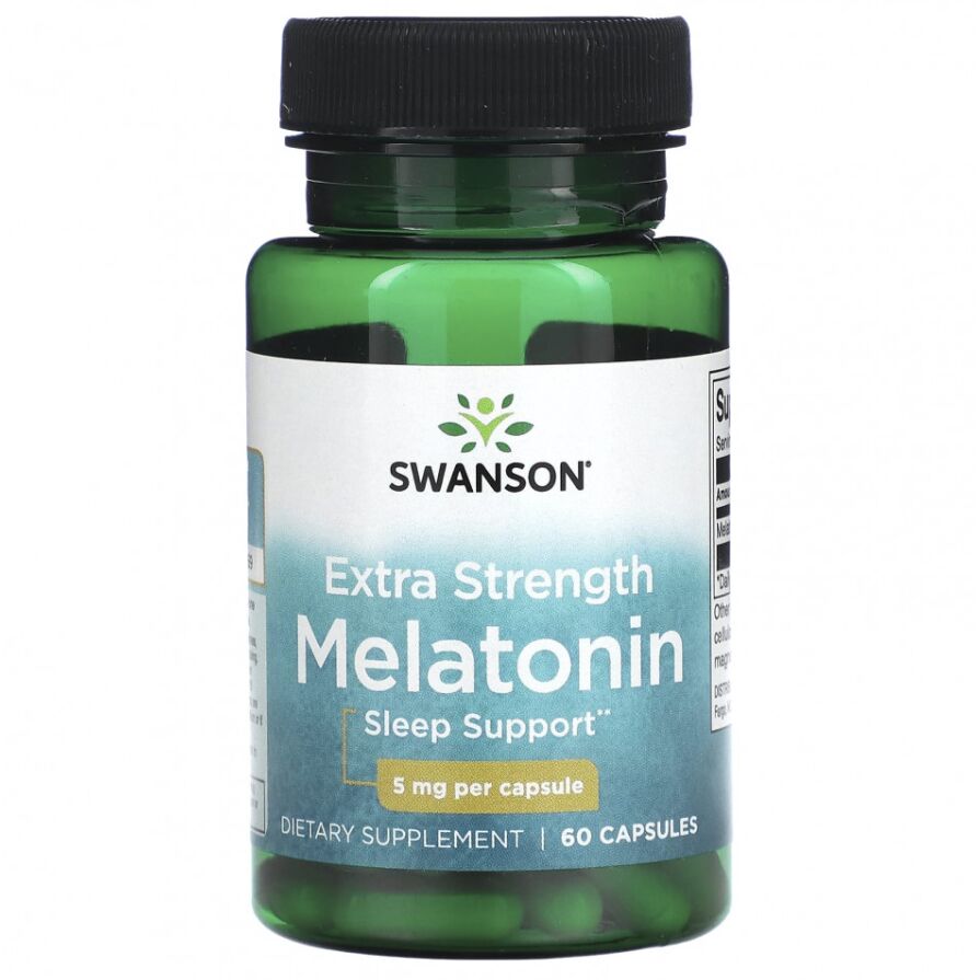Swanson – Melatonin 5mg – 60 kapsler - Afbeelding 4