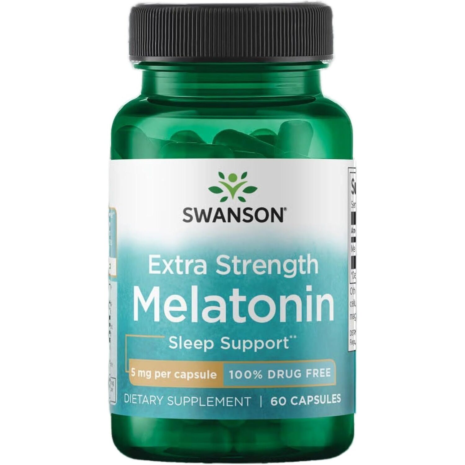 Swanson – Melatonin 5mg – 60 kapsler - Afbeelding 5