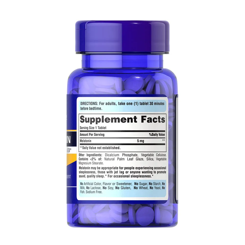 Puritan's Pride Melatonin 5 mg (120 Tablets) - Afbeelding 2