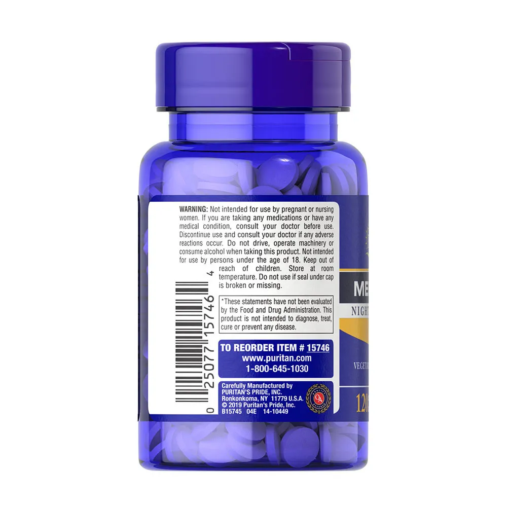 Puritan's Pride Melatonin 5 mg (120 Tablets) - Afbeelding 3