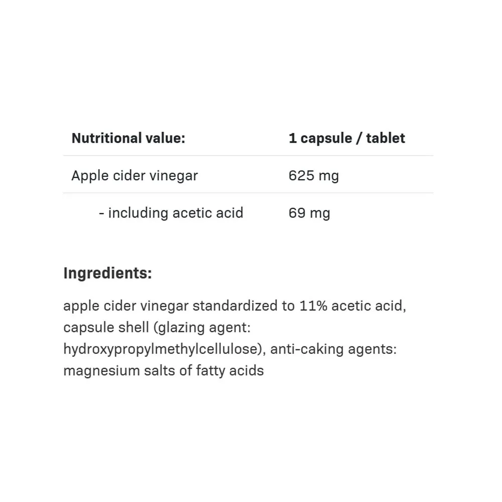 ALLNUTRITION Apple Cider Vinegar (90 Capsules) - Afbeelding 2
