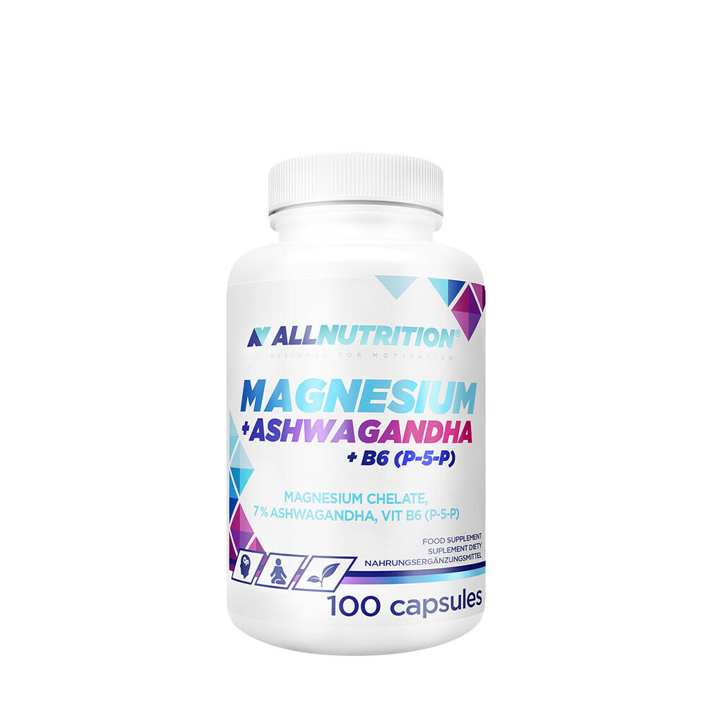 ALLNUTRITION Magnesium + Ashwagandha + Vitamine B6 (P-5-P) (100 capsules) - Viking Supplements
