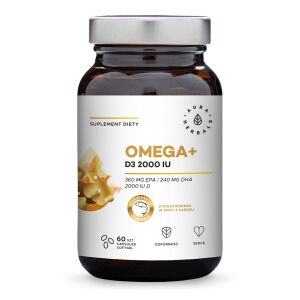 AURA HERBALS Omega+ Vitamine D3 2000 IE (60 softgelcapsules) - Viking Supplements