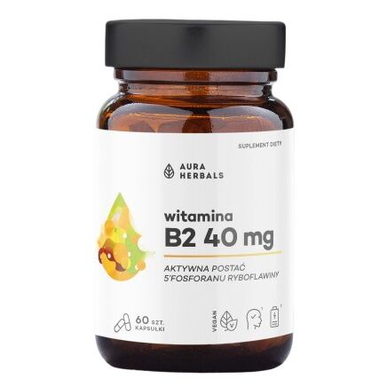 AURA HERBALS Vitamine B2 R-5-P 40 mg riboflavine (60 capsules) - Viking Supplements