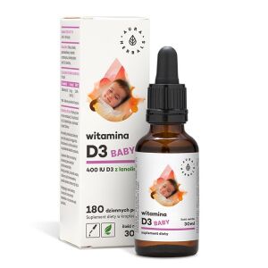 AURA HERBALS Vitamine D3 400 IE voor baby's (30 ml / 1 fl. oz.) - Viking Supplements