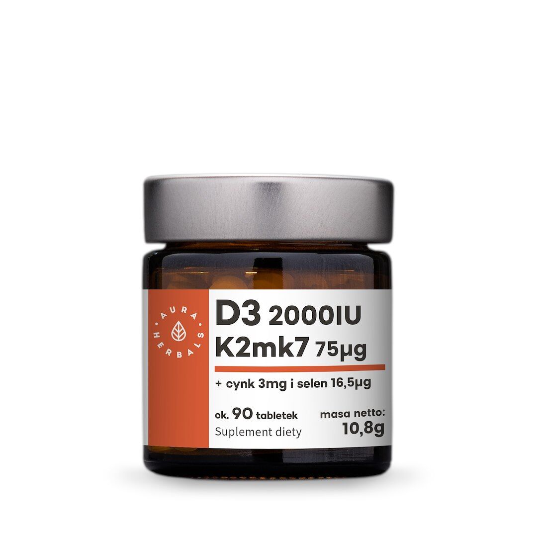 AURA HERBALS Vitamine D3 + K2 + Zink + Selenium (90 tabletten) - Viking Supplements