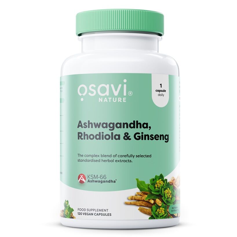Ashwagandha + Rhodiola & Ginseng - 120 veganistische capsules - Viking Supplements