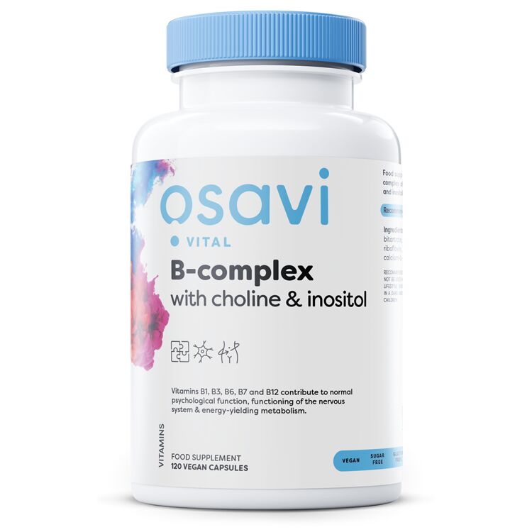 B-complex met choline en inositol - 120 veganistische capsules - Viking Supplements