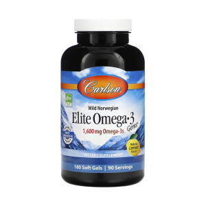 Carlson Labs Elite Omega-3 Gems 1600 mg, 180 softgels - Viking Supplements