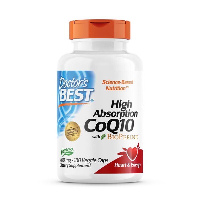 Doctor's Best High Absorption CoQ10 400mg 180 veg. capsules - Nuvalia