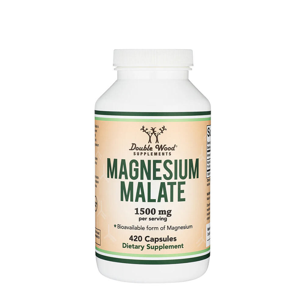 Double Wood Supplementen Magnesiummalaat (420 capsules) - Viking Supplements