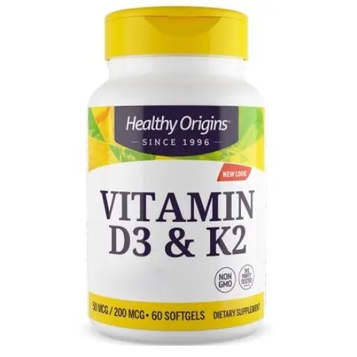 HEALTHY ORIGINS Vitamine D3 & K2 (60 capsules) - Viking Supplements