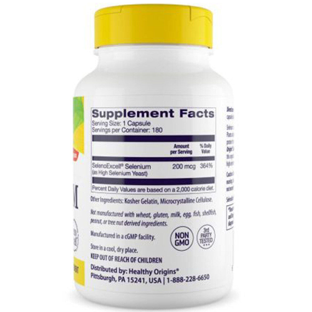 Healthy Origins Seleno Excell Selenium 200mcg 180 capsules - Afbeelding 3