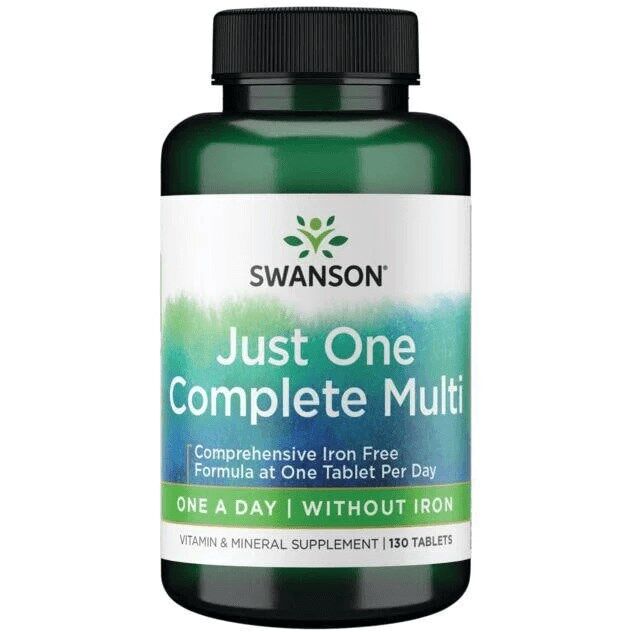 Slechts één complete multivitamine zonder ijzer - 130 tabletten - Viking Supplements