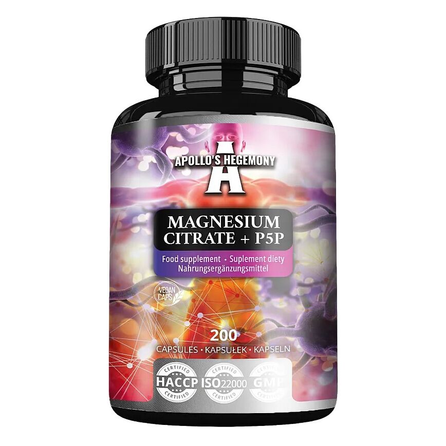 Magnesiumcitraat + P5P - 200 capsules - Viking Supplements
