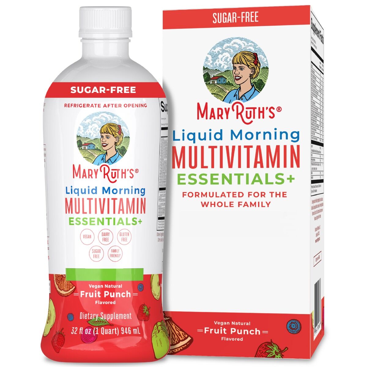 MaryRuth's Morning Multivitamine Vloeibaar Fruit Punch 32 oz (946 ml) - Viking Supplements
