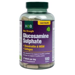Max Strength Glucosaminesulfaat + Chondroïtine & MSM + Collageen - 180 tabletten - Viking Supplements