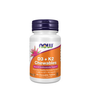 NOW D-3 + K-2 (MK-7) (90 kauwtabletten) - Viking Supplements