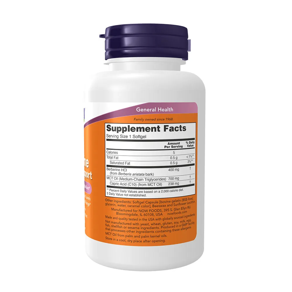 NOW FOODS Berberine Glucose Support (60 caps) - Afbeelding 2