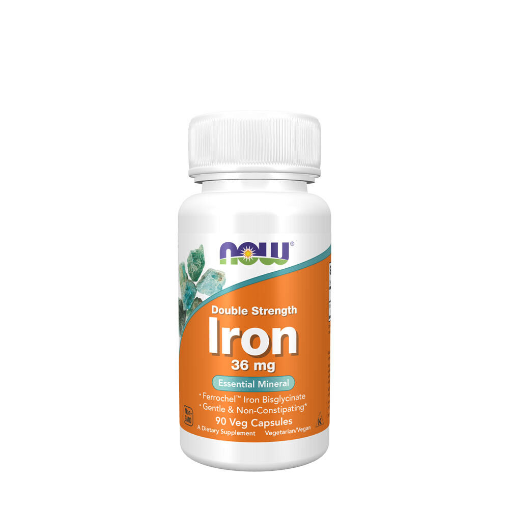NOW Iron 36 mg Ferrochel® (90 capsules) - Viking Supplements