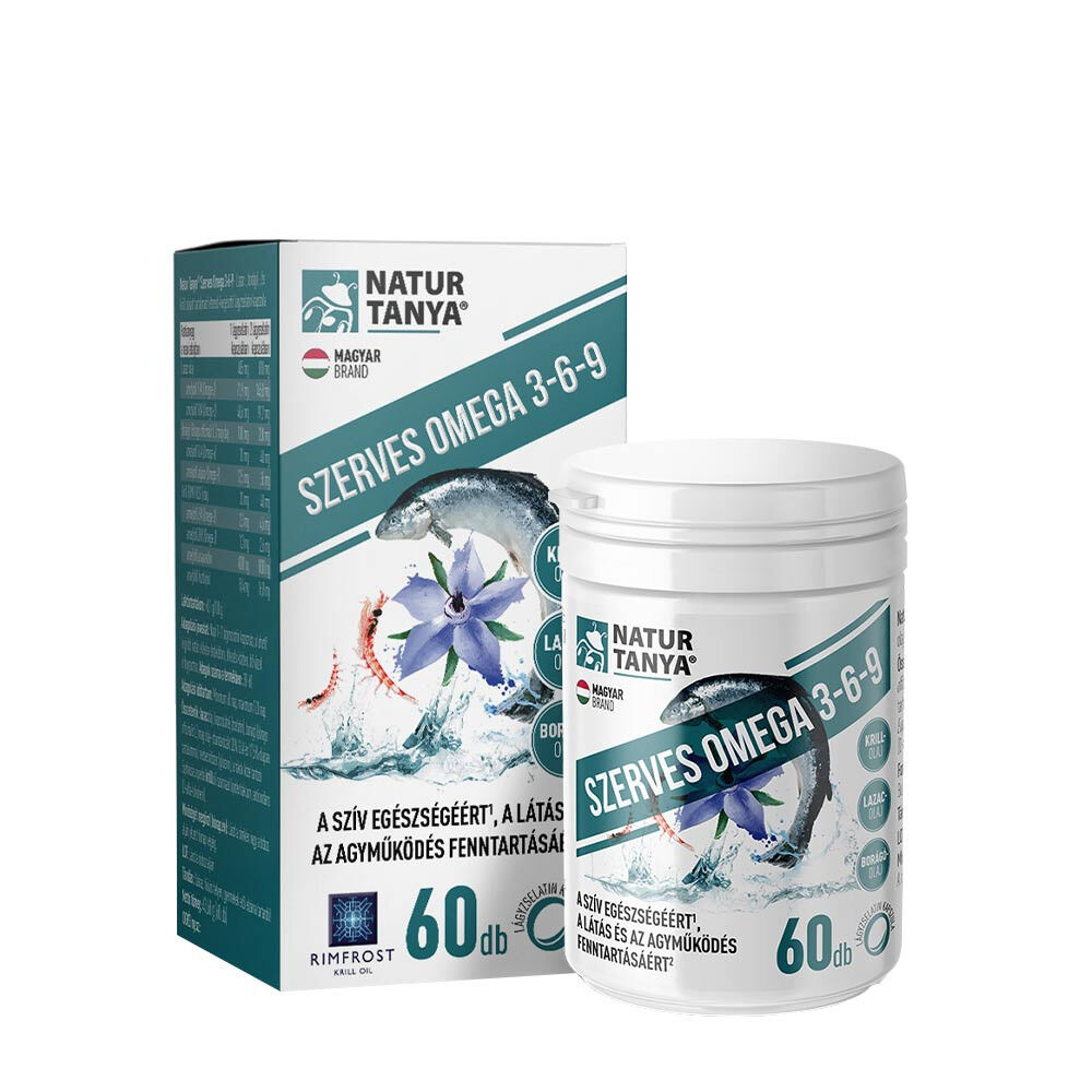 Natur Tanya Biologische Omega 3-6-9-vetzuren (60 softgels) - Viking Supplements