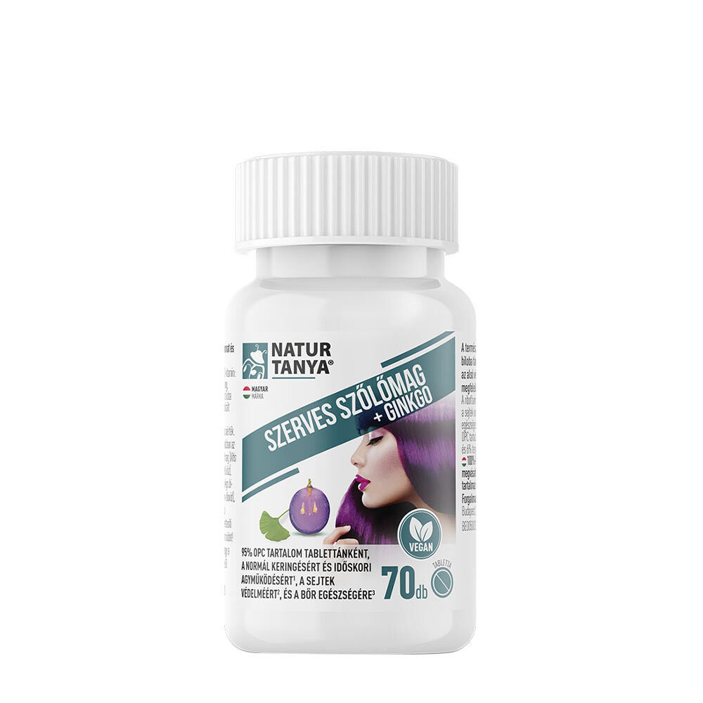 Natur Tanya Biologische Druivenpitten en Ginkgo Biloba (70 tabletten) - Viking Supplements