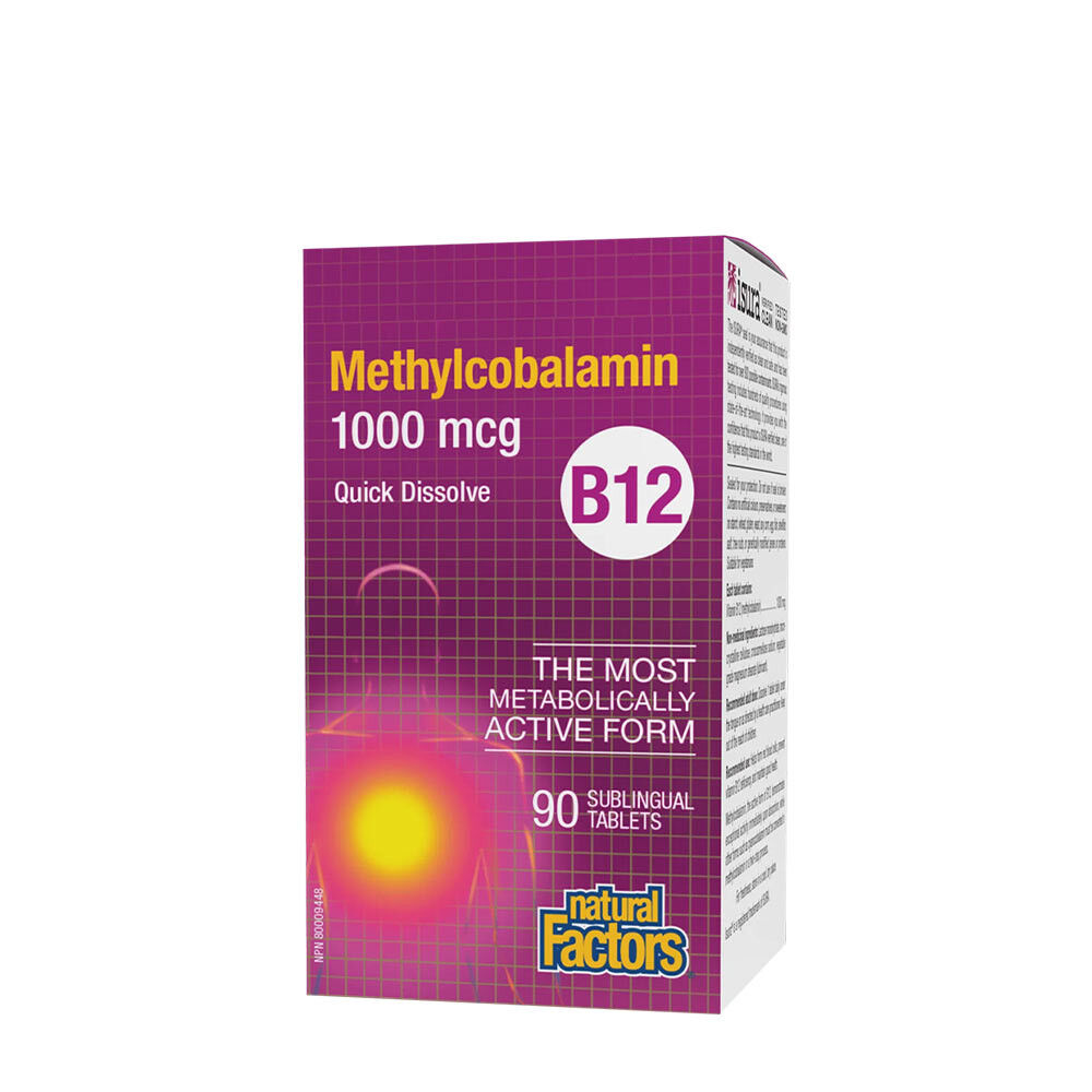 Natural Factors B12 Methylcobalamine 1000 mcg (90 tabletten) - Viking Supplements