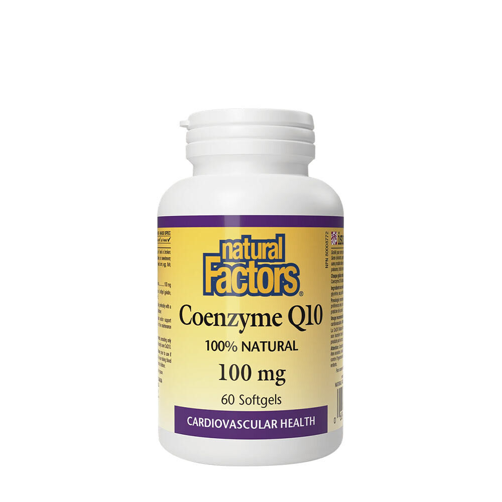Natural Factors Co-enzym Q10 100 % Natural 100 mg (60 softgels) - Viking Supplements