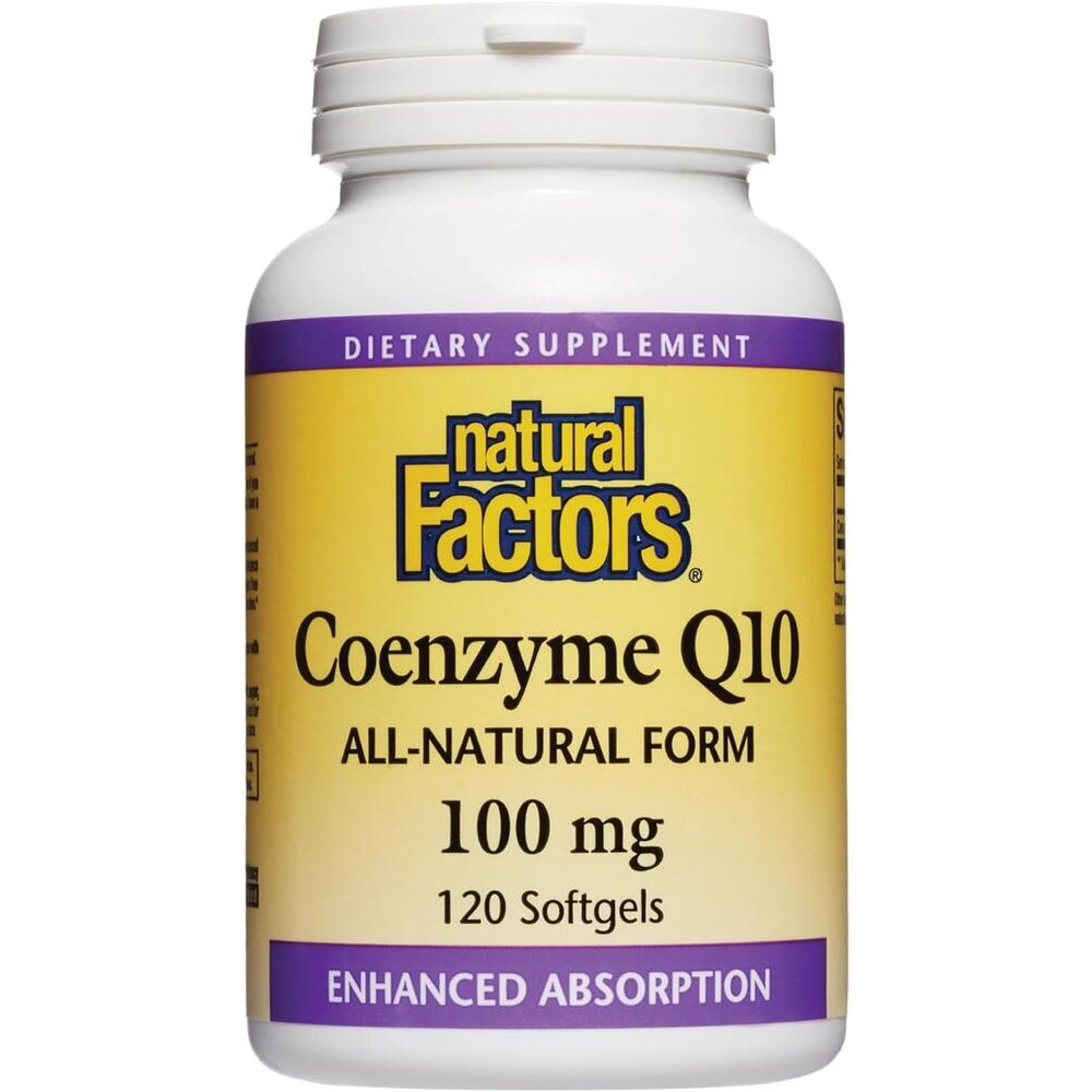 Natural Factors Co-enzym Q10 100 mg 120 zachte capsules - Viking Supplements