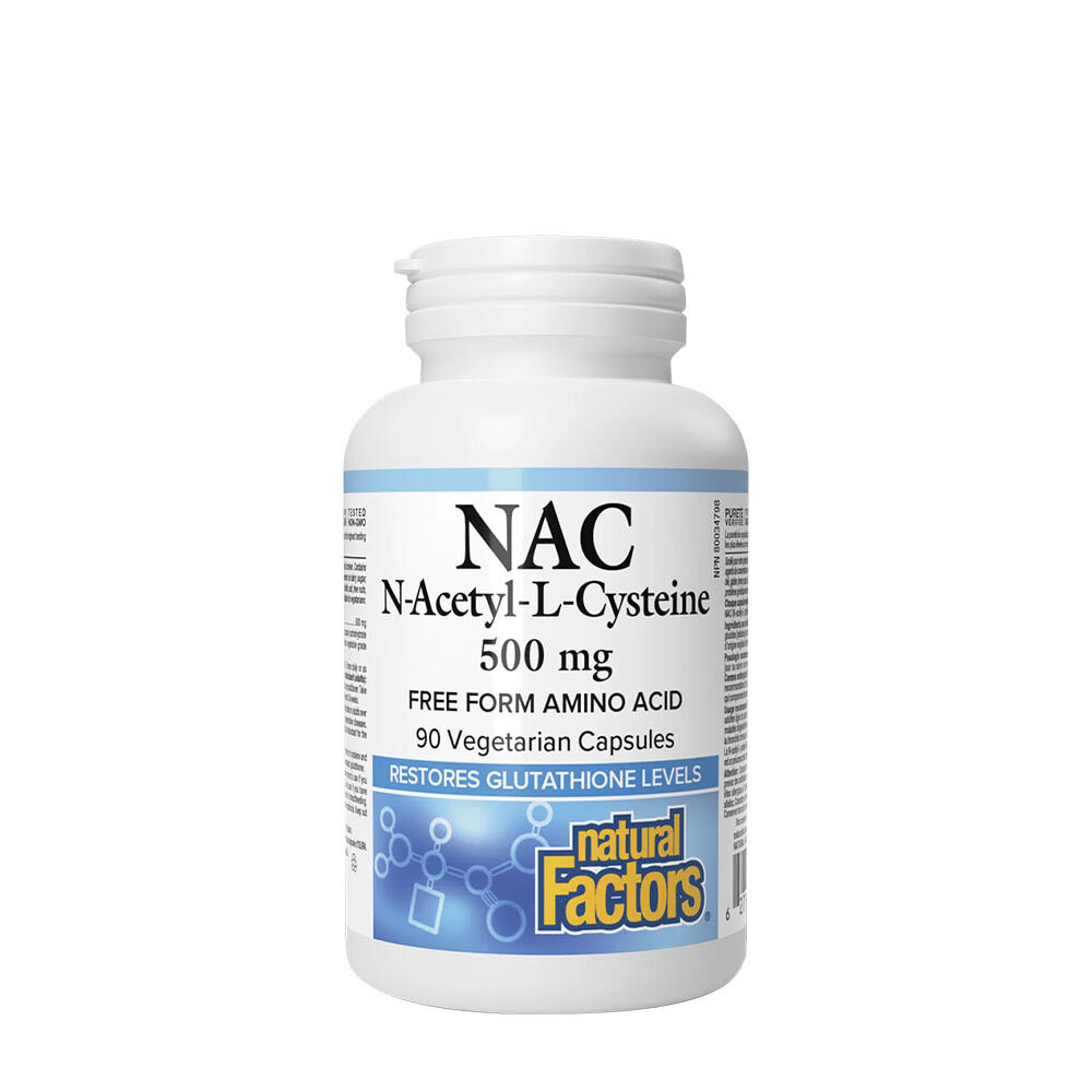 Natural Factors N-Acetyl-L-cysteïne aminozuur 500 mg (90 capsules) - Viking Supplements