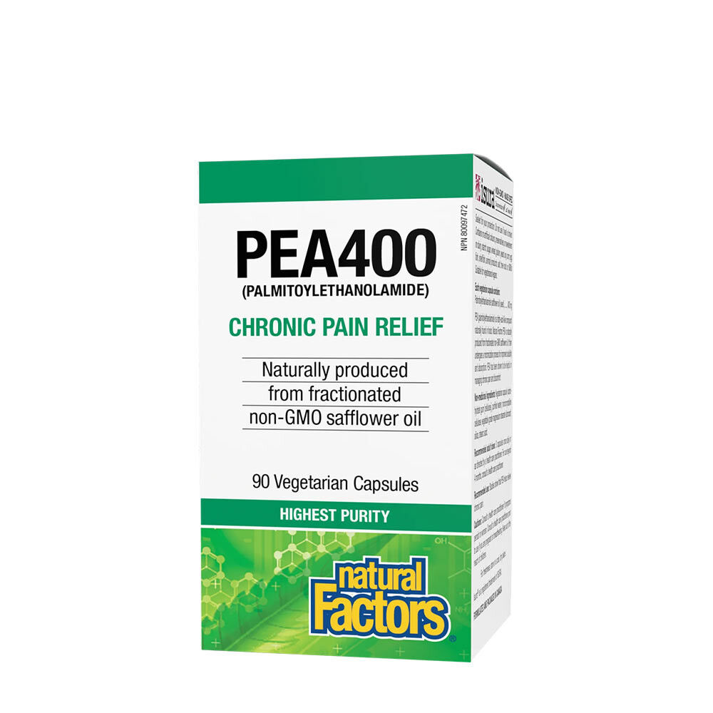 Natural Factors PEA400 Palmitoylethanolamide (90 vegetarische capsules) - Viking Supplements