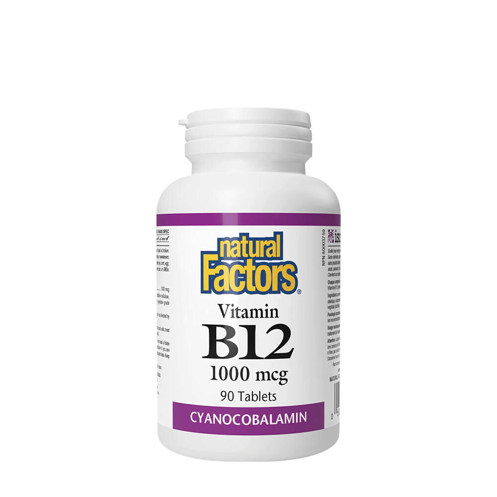 Natural Factors Vitamine B12 1000 mcg (90 tabletten) - Viking Supplements