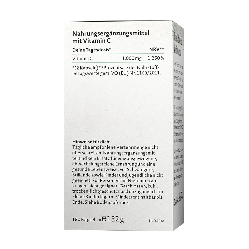 Nature Love Buffered Vitamin C (180 Capsules) - Afbeelding 2