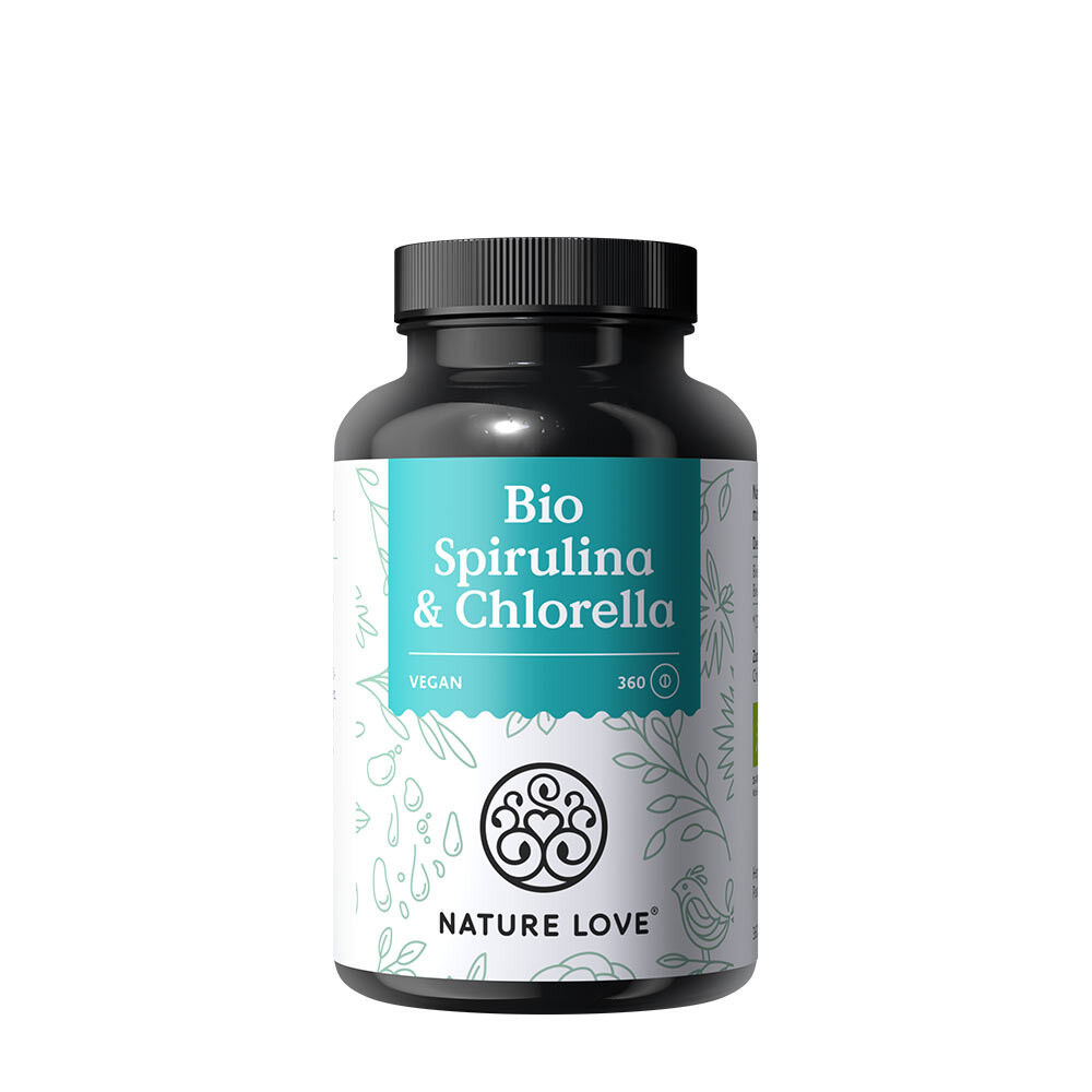 Nature Love Biologische Spirulina & Chlorella (360 tabletten) - Viking Supplements