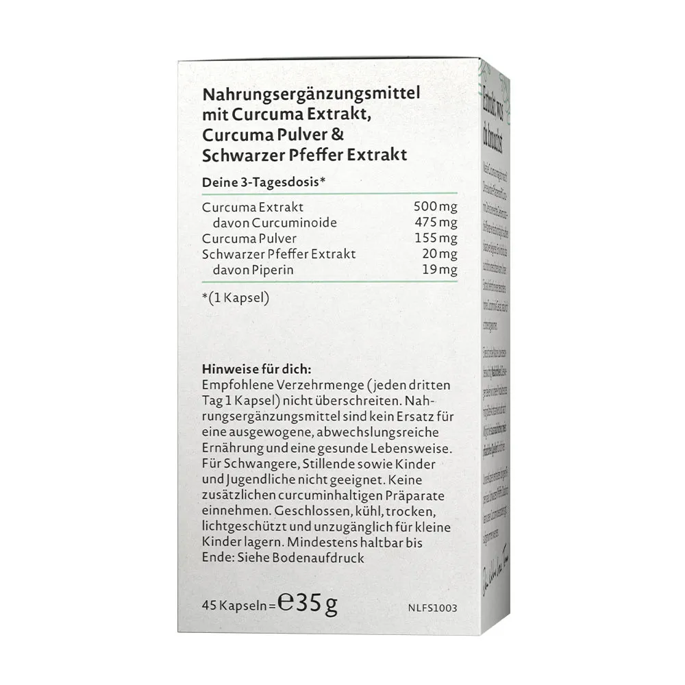 Nature Love Turmeric Extract (45 Capsules) - Afbeelding 2