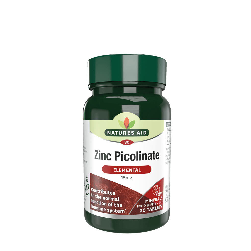 Natures Aid Zinkpicolinaat 15 mg (30 tabletten) - Viking Supplements