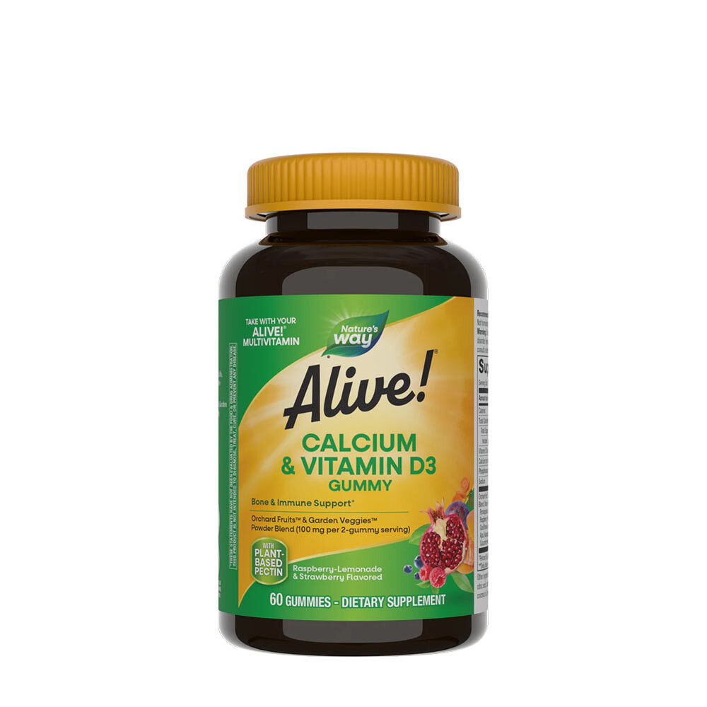 Natures Way Alive!® Calcium + D3-gummies (60 stuks) - Viking Supplements