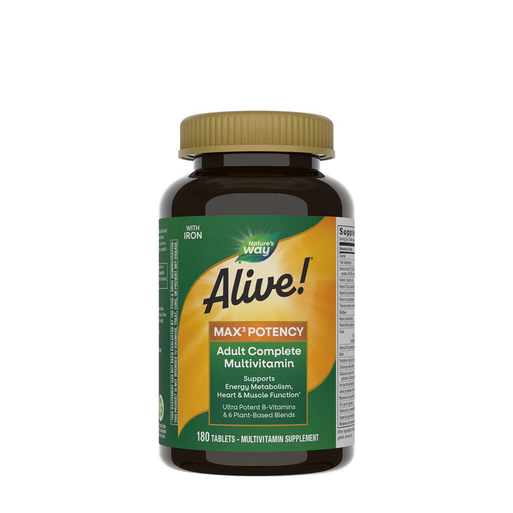 Natures Way Alive!® Max3 Potency Multivitamine (180 tabletten) - Viking Supplements