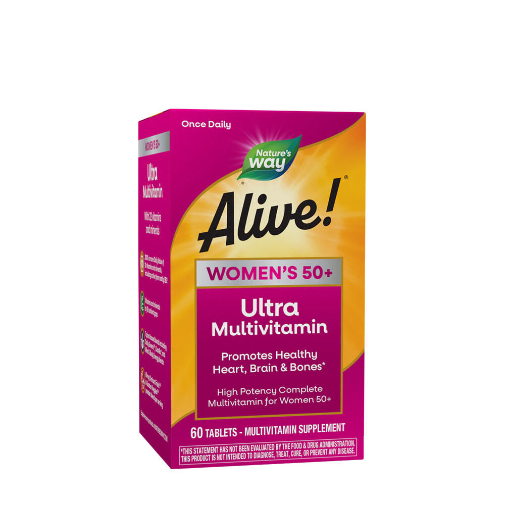 Natures Way Alive!® Ultra-multivitamine voor vrouwen van 50+ (60 tabletten) - Viking Supplements