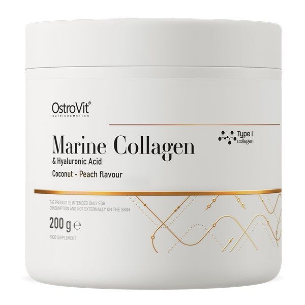 OSTROVIT Marine Collageen & Hyaluronzuur kokos & perzik (200 g) - Viking Supplements