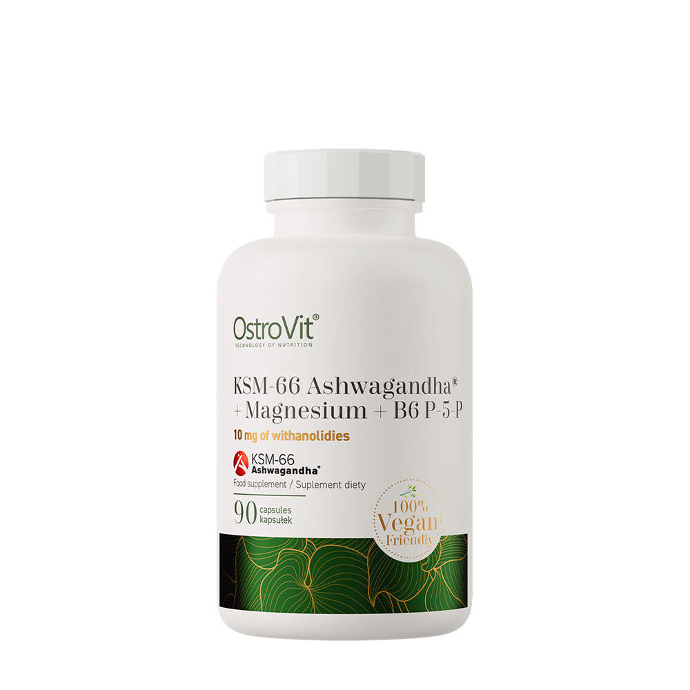 Ostrovit KSM-66 Ashwagandha® + Magnesium + B6 P-5-P (90 vegetarische capsules) - Viking Supplements