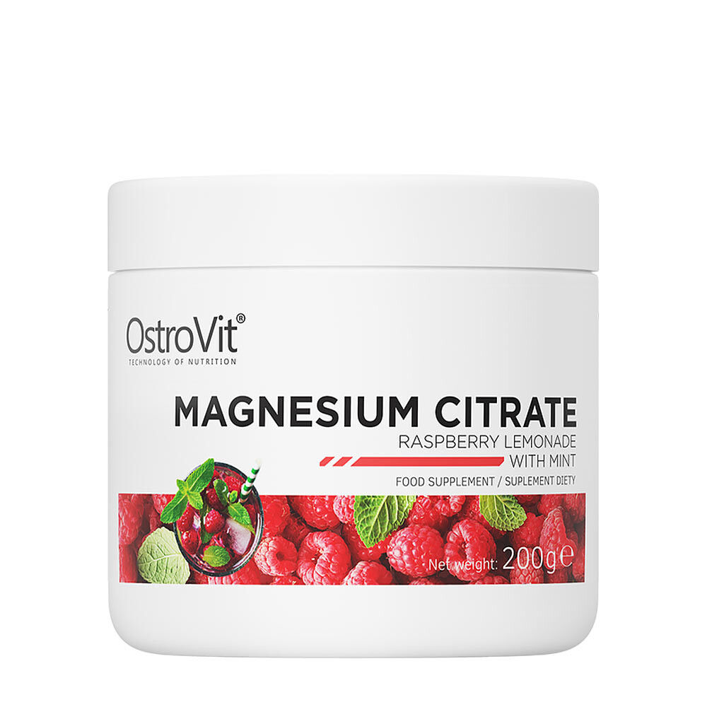 Ostrovit Magnesiumcitraat - frambozenlimonade met munt (200 g) - Viking Supplements