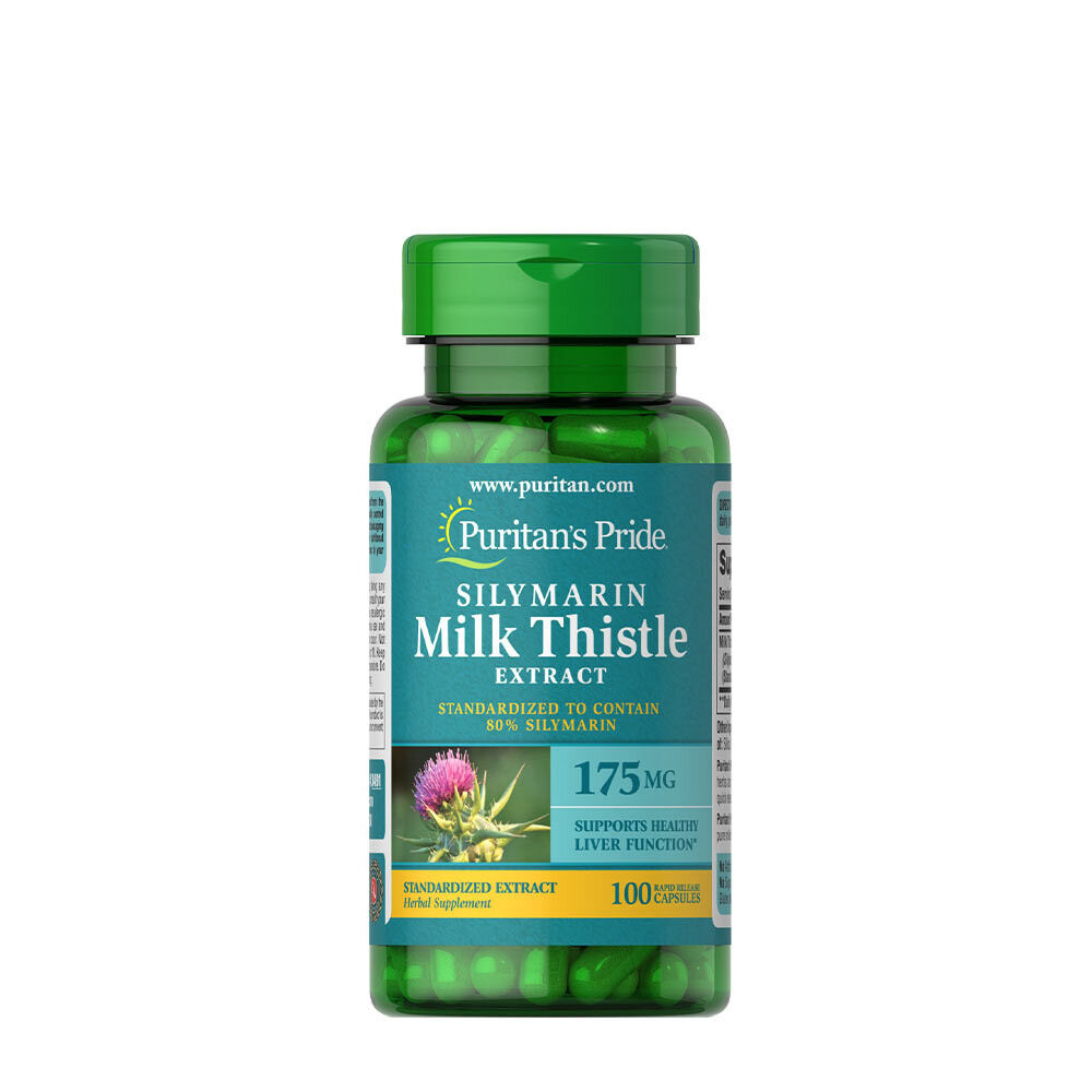 Puritan's Pride Mariadistel, gestandaardiseerd op 175 mg (silymarine) (100 capsules) - Viking Supplements