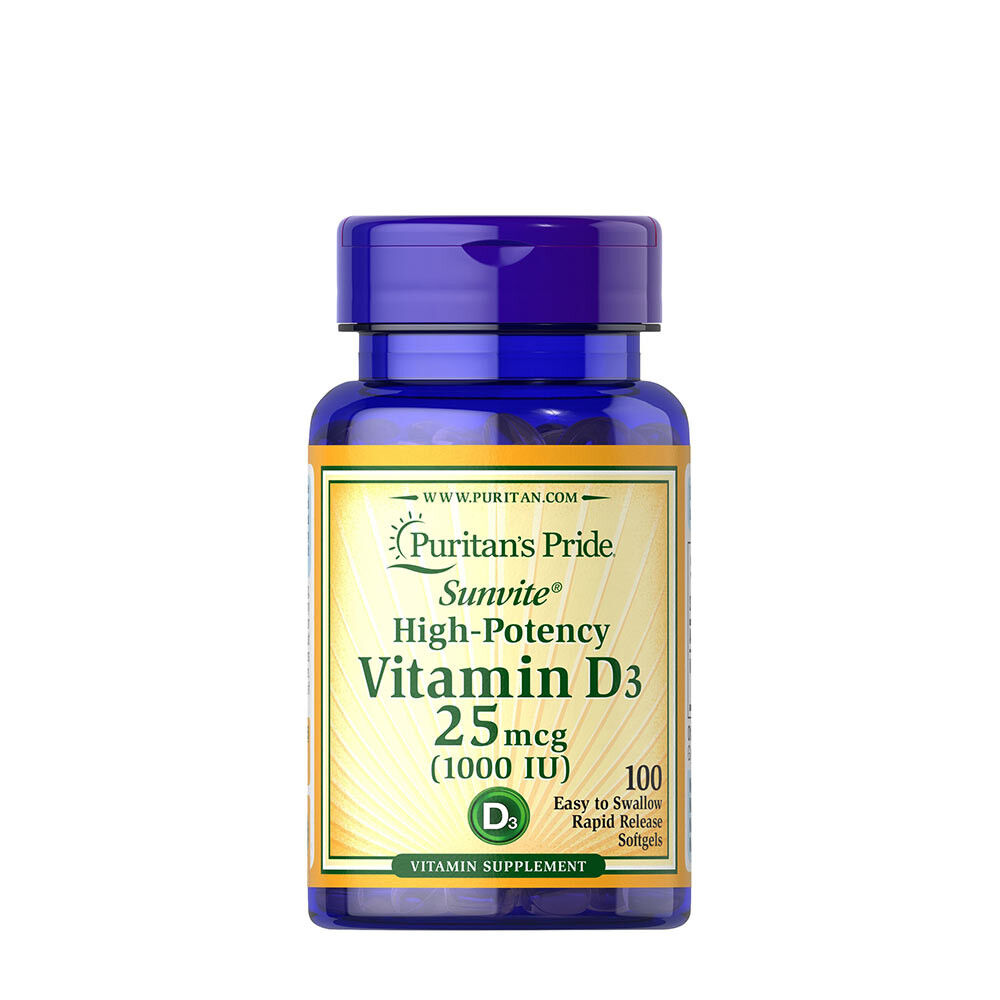 Puritan's Pride Vitamine D3 1000 IE (100 softgels) - Viking Supplements