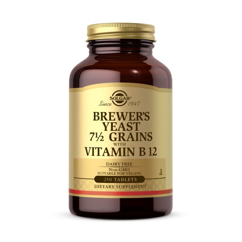 SOLGAR Biergist 7 1/2 Grains met vitamine B12 (250 tabletten) - Viking Supplements