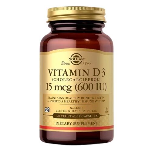 SOLGAR Vitamine D3 15 mcg (600 IE) (120 capsules) - Viking Supplements