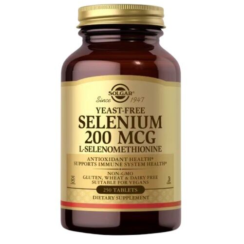 SOLGAR Selenium zonder gist 200 mcg (250 tabletten) - Viking Supplements